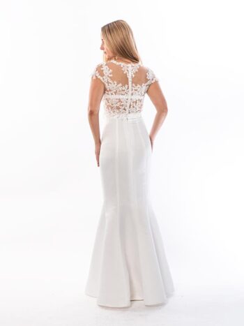 Standesamtkleid Meerjungfrau, Creme, Spitze Modell Selina