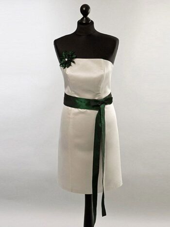 Standesamtkleid kurz Creme Satin Modell Britta