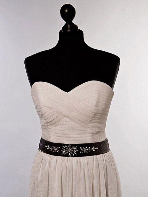 Standesamtkleid lang Creme Softüll Modell Lenia