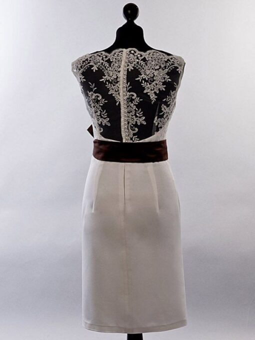 Standesamtkleid Spitze Elfenbein kurz Modell Sina
