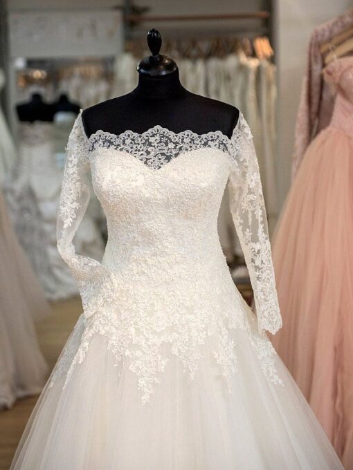 Brautkleider A-Linie Tüll Spitze Brautkleid Modell Estelle - Image 2