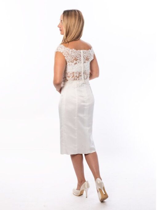 Standesamtkleid kurz Spitze Creme Modell Marry - Image 3