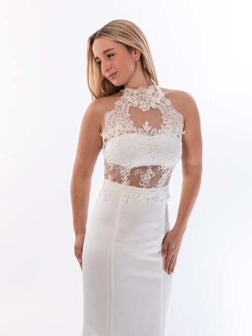 Standesamtkleid Meerjungfrau Spitze Modell Alessia - Image 3