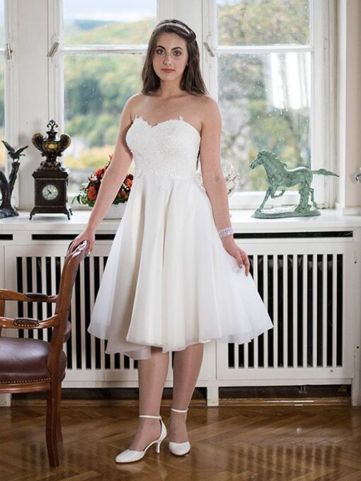 Standesamtkleid Kurz Organza A-Linie  Modell Adèle - Image 2