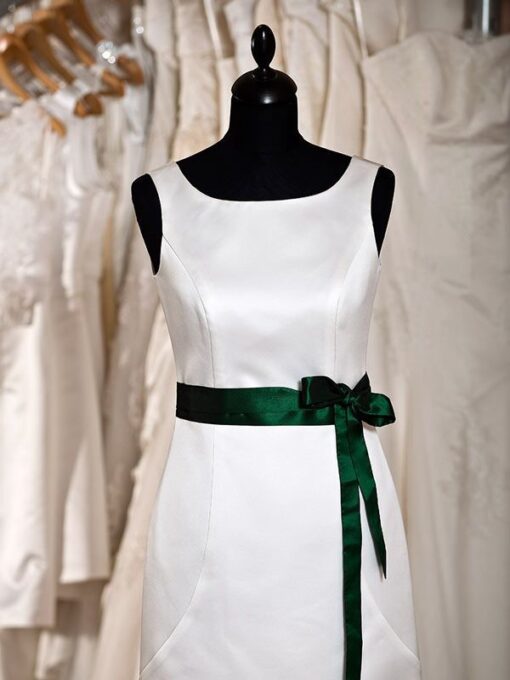 Standesamtkleid lang Creme Softüll Modell Lenia - Image 3